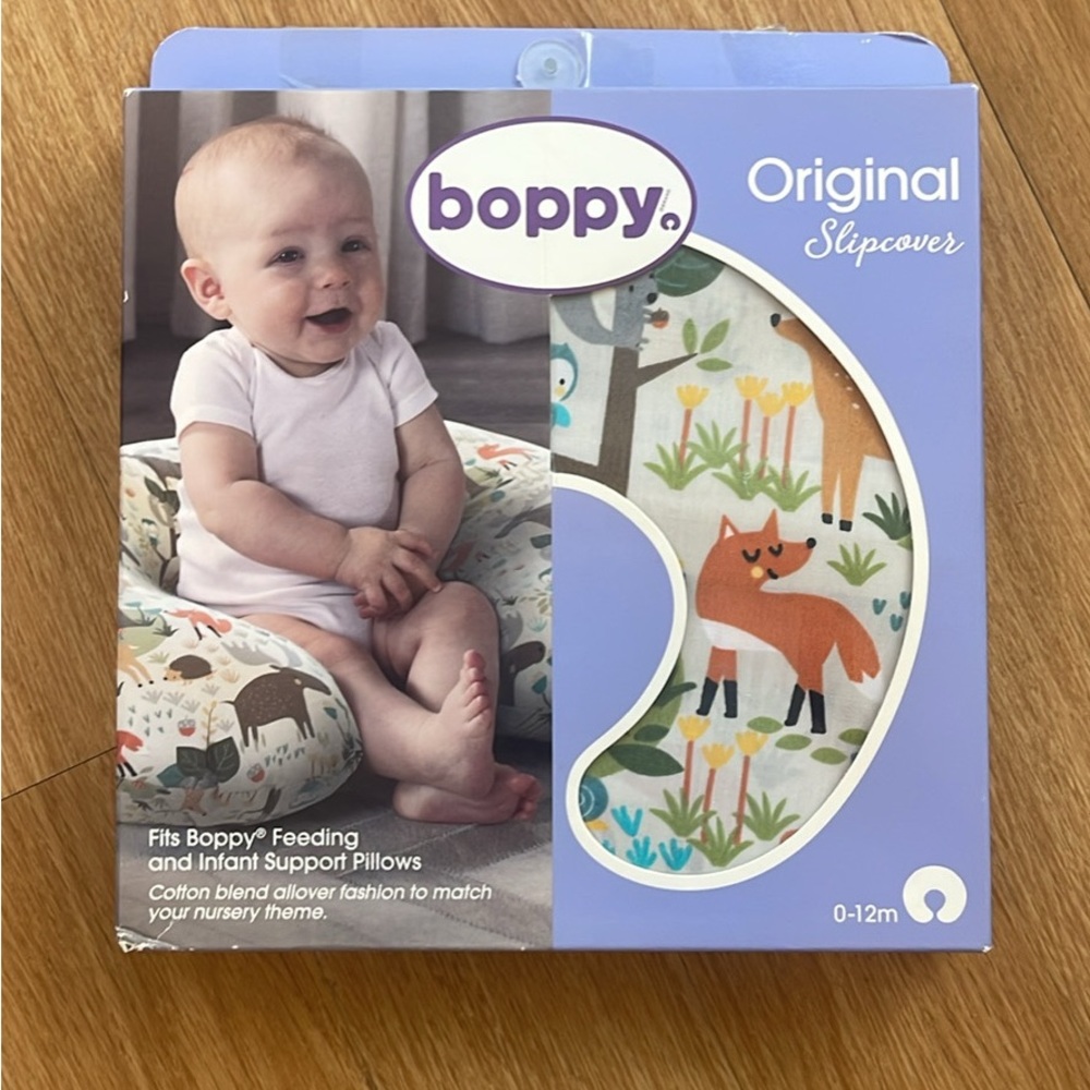 Boppy Original Nursing Pillow with Gray Elephant Pattern - Picture 2 of 3